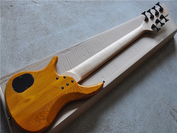 

7 strings electric bass guitar with rosewood fingerboard,no fret,black hardware,provide customized service