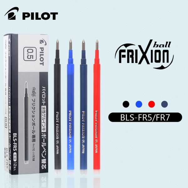 

6/12/24pcs poilt press the erasable pen refill frixion bls-fr5 fr7 0.5/0.7mm gel students use temperature control ink pens