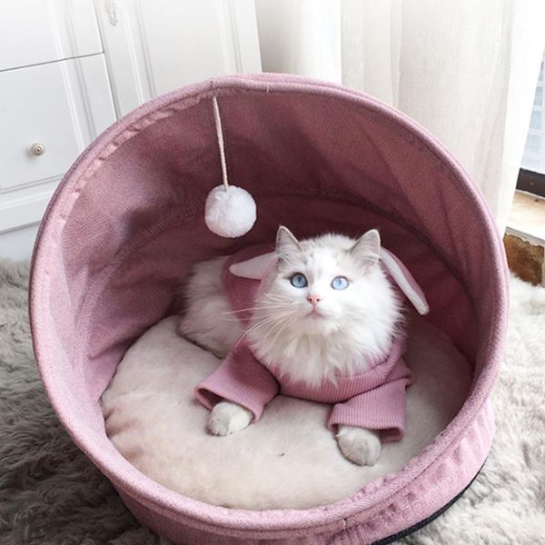 

cat beds & furniture foldable cat's nest four seasons universal enclosed villa removable and washable dog's small dog teddy nes