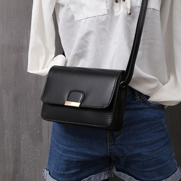 

evening bags women's fashion leather simple solid handbag small shoulder crossbody for girls messenger mochila
