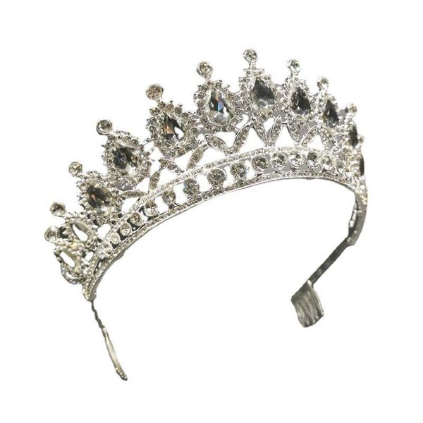

hair clips & barrettes women silver color tiaras jeweled beautiful headpiece wedding crown accessories for prom birthday party, Golden;silver