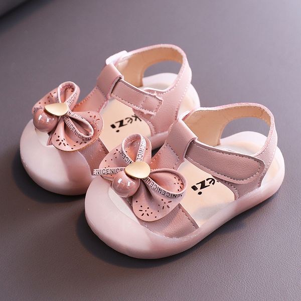 

sweet girls sandals 2021 summer new summer children girls little princess shoes baby soft non-slip bottom children shoes, Black;red