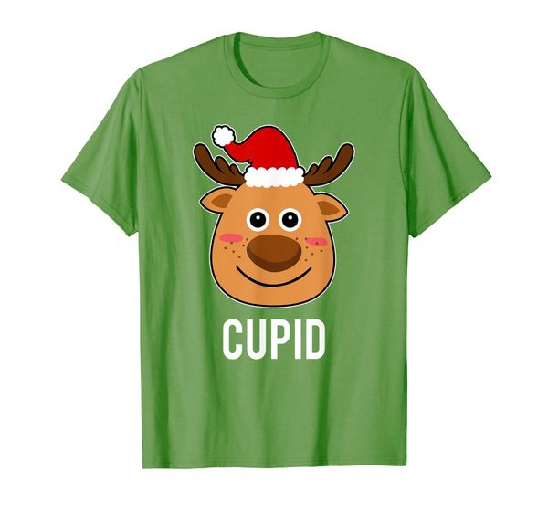 

santa reindeer cupid xmas group costume t-shirt, White;black