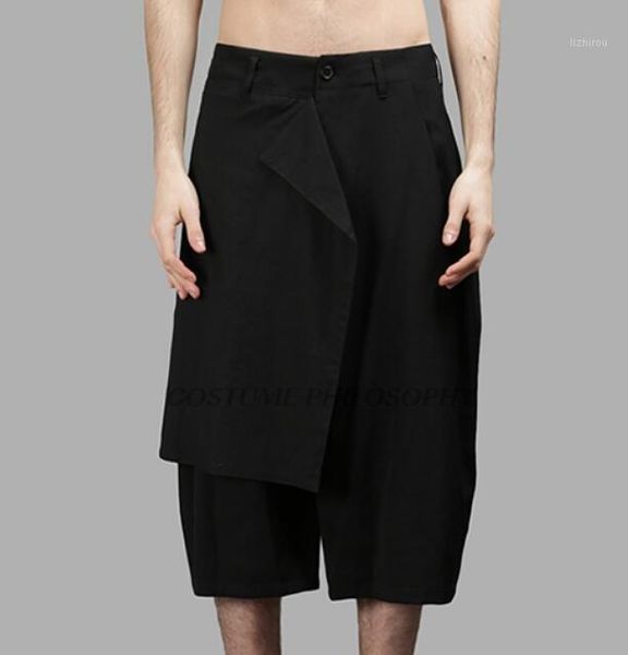 

27-44 / summer men's fashion personalized large size customizatio loose stitching shorts, White;black