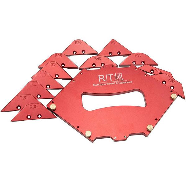 

professional hand tool sets 13pcs/set router table corner jig radius template kits aluminium alloy for woodworking trimming set