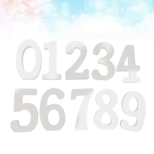 

party decoration 10pcs 8cm simple wooden number decor modern table wedding white numbers sign deskseat c