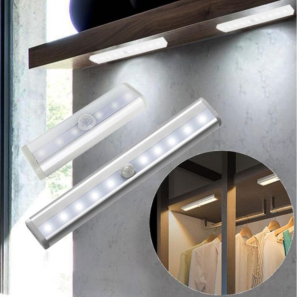 

night lights motion sensor light 6 10 20 40leds under cabinet closet kitchen bedroom lighting wall lamp with magnetic strip