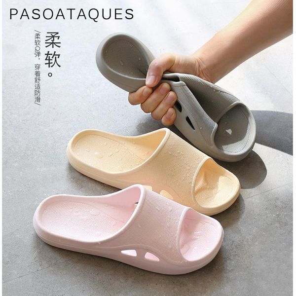 

men slippers women summer indoor home couples bathroom non-slip cool, Black