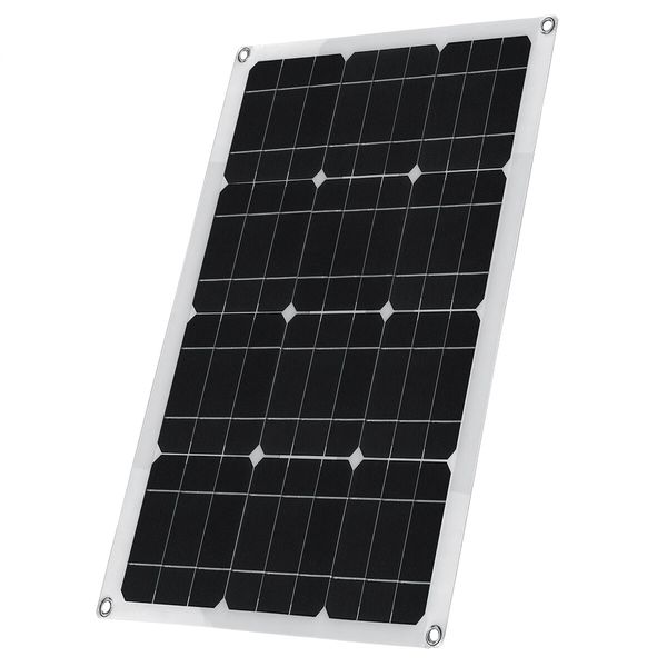 Panneau solaire Mono avec sortie 40W 18V/5V, double Port USB, Flexible, pour voiture, camping-car, bateau, chargeur de batterie