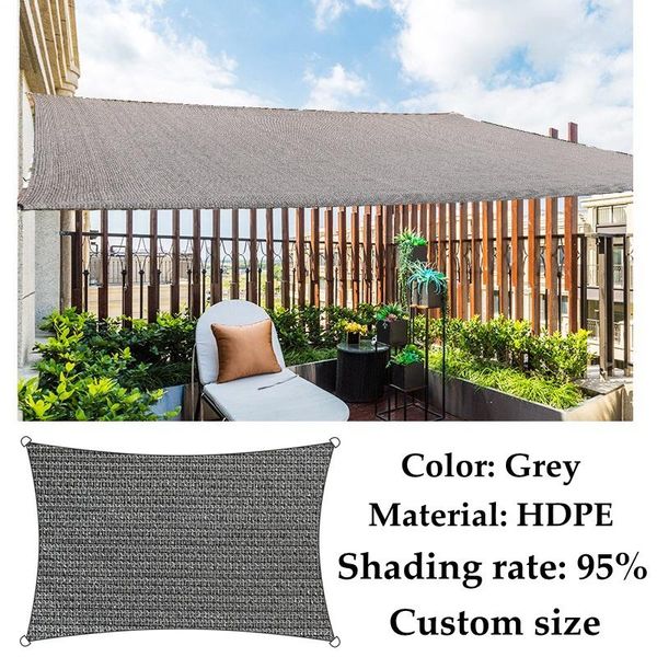 

shade grey rectangle sun sails outdoor car awning shading 95% net garden terrace yard gazebos netting toldos fabric proof