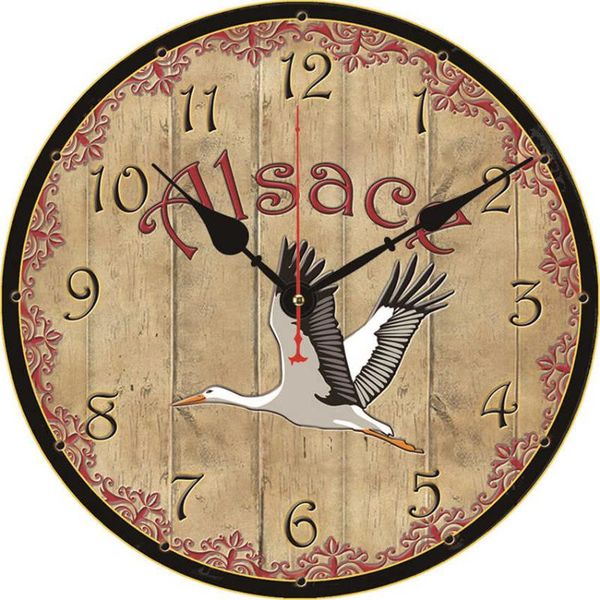

wall clocks scenery alsace corsica watch clock shabby large rustic home decor silent living room vintage french