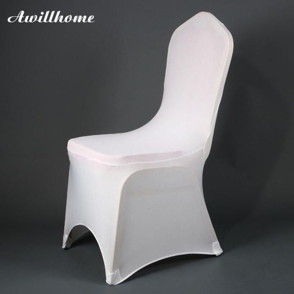 

chair covers awillhome 50 pcs spandex white good quality for wedding decoration