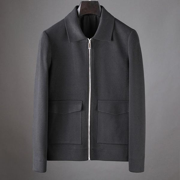 

men's jackets jbd autumn cardigan outerwear fashion spring and pure color zipper sweater thick lapel casual wear, Black;brown