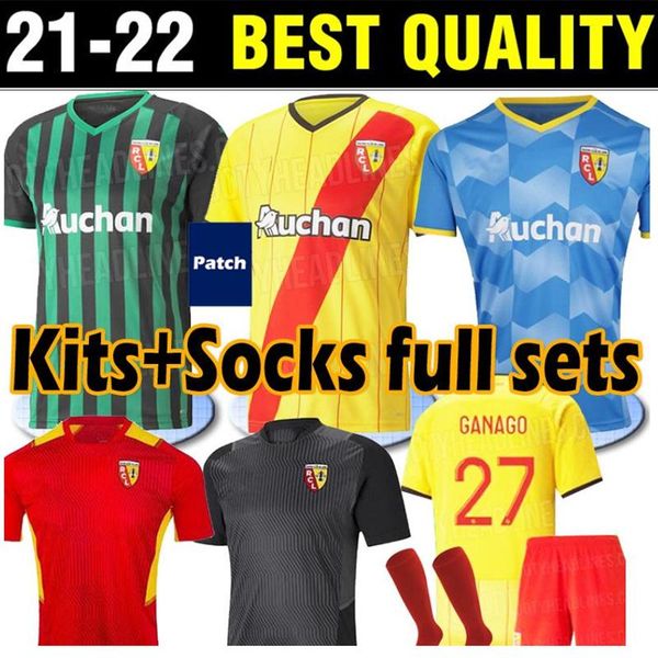 

men's casual shirts 21/22 maillot lens rc soccer jersey ganago gradit fortes cahuzac perez 2021 2022 mauricio kakuta equipment men k, White;black