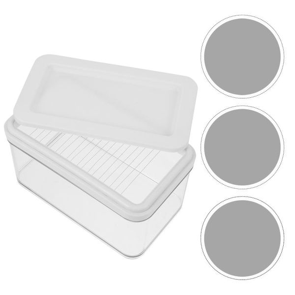 

dishes & plates 1 set stainless steel butter cutting container cheese fresh storage box
