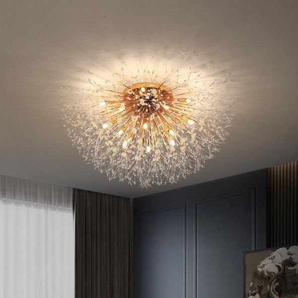 

modern dandelion crystal ceiling light creative starburst lamp for bedroom living room store indoor art deco lighting g9 lights