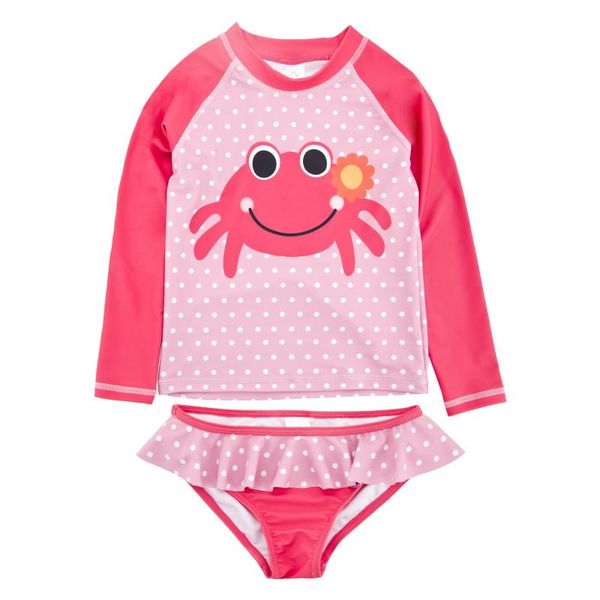 

honeyzone wholesale arrival baby lovely swimsuit kids long sleeve summer two piece swimwear for girls one-pieces, Black