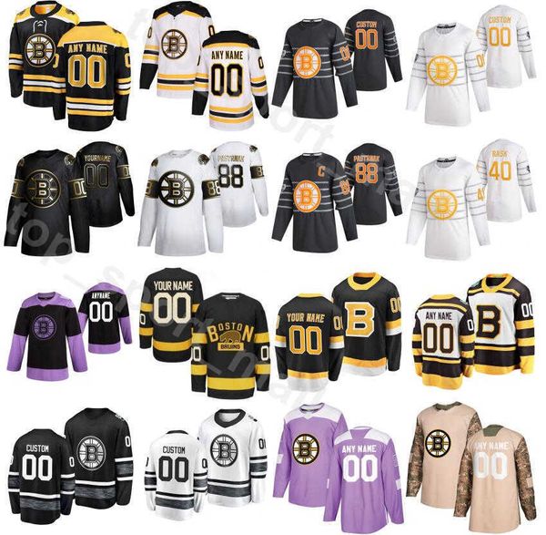 

men ice hockey 2020 all star jerseys boston bruins winter classic 33 zdeno chara 37 patrice bergeron 63 brad marchand 88 david pastrnak, Black