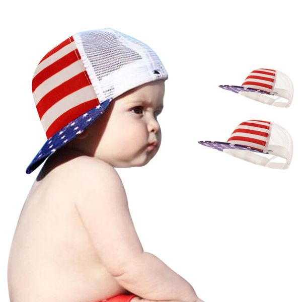 

15734 independence day baby kids mother baseball hat children mesh peaked cap boys girls ball caps hats sunhat, Yellow