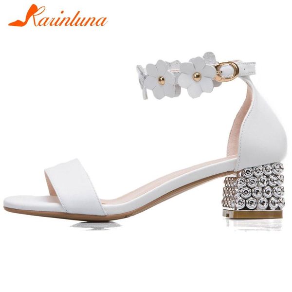 

dress shoes karin high heels dating sandals elegant heeled flowers women sweet shallow genuine leather, Black