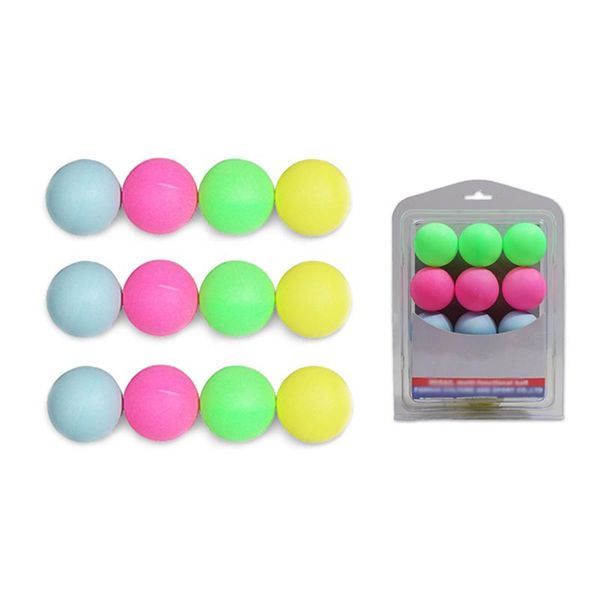 

12pcs table tennis balls training bright color plastic pong pp material accessory