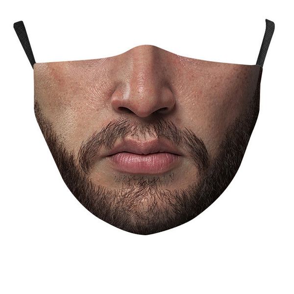 

halloween pm2.5 3d printing digital dust proof cotton replaceable filter mask