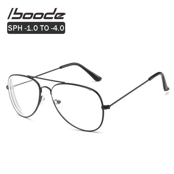 

sunglasses iboode women men myopia optical prescription glasses pilot eyeglasses frame nearsighted shortsight goggles diopter -1.0 to -4.0, White;black