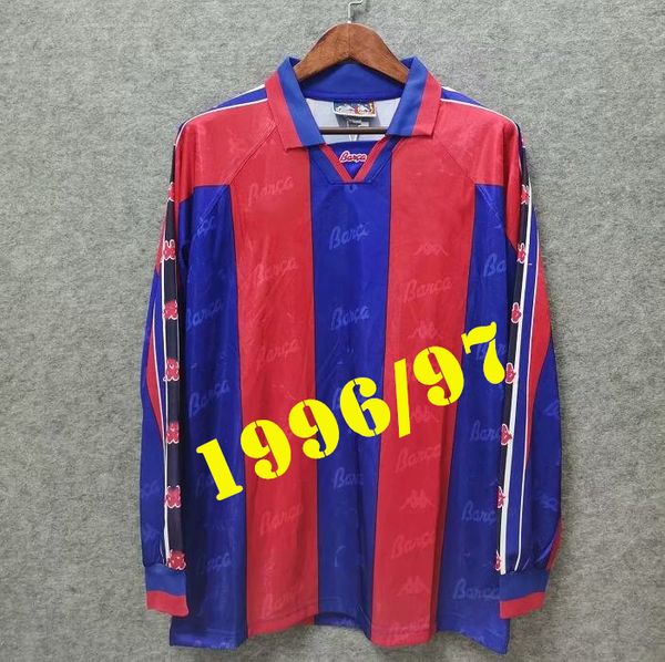 Ретро с длинным рукавом Retro Classic 1996 1997 Roaldo Rivaldo Pizzi Luis Enerique Figo Giovanni Guardiola футбол для футболки полный 96/97 ретро футболка