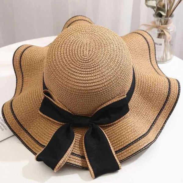 

wide brim hats summer straw hat women big beach panama ladies cap outdoor sun visor female caps chapeu feminino, Blue;gray