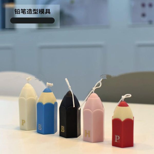

craft tools pencil shape silicone candle mold aroma wax handmade diy making mould