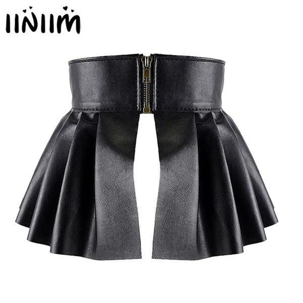 

womens ladies skirts ladies faux leather pleated skirts split embellished studded a-line mini skirt for parties clubwear 210401, Black