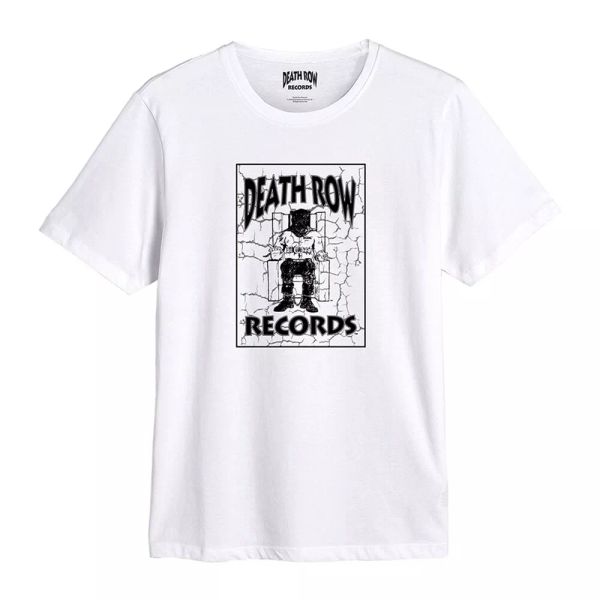 

death row records death row framed official t-shirt men unisex, White;black