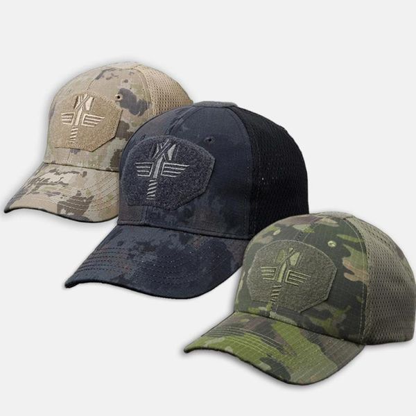 

outdoor sport snap back caps camouflage hat simplicity tactical military army camo cycling cap for men & masks, Black