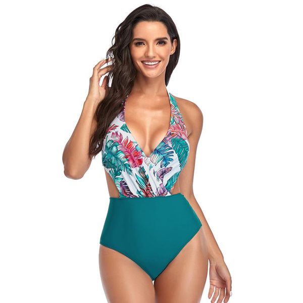 

one-piece suits women's thong monokini swimsuit xxl printed swimming pool push-up