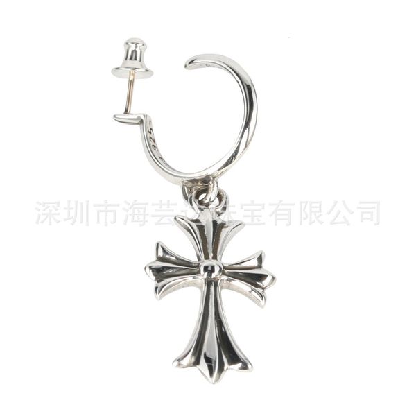 

studs earrings haiyunda ch crow 925 silver ring cross sydney zhao wei same punk style, Golden;silver