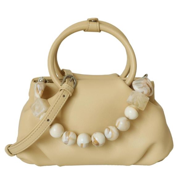 

small hand bag 2021 leather fold cloud dumpling solid color one-shoulder messenger totes