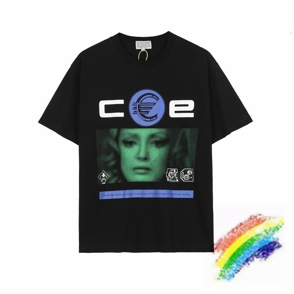 

men's t-shirts vintage ce cavempt t shirt men women 1:1 abstract gradient face t-shirt cav empt c.e tee y87l, White;black