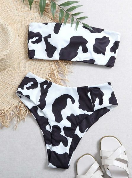 

women's split swimsuit piece, White;black