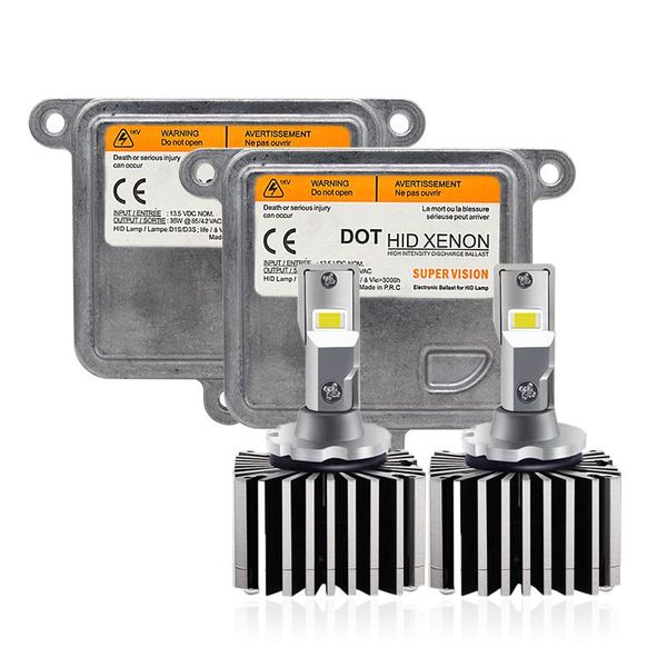

car headlights led d1s d3s 6000k white original ballast bulb kit version headlight super fast start