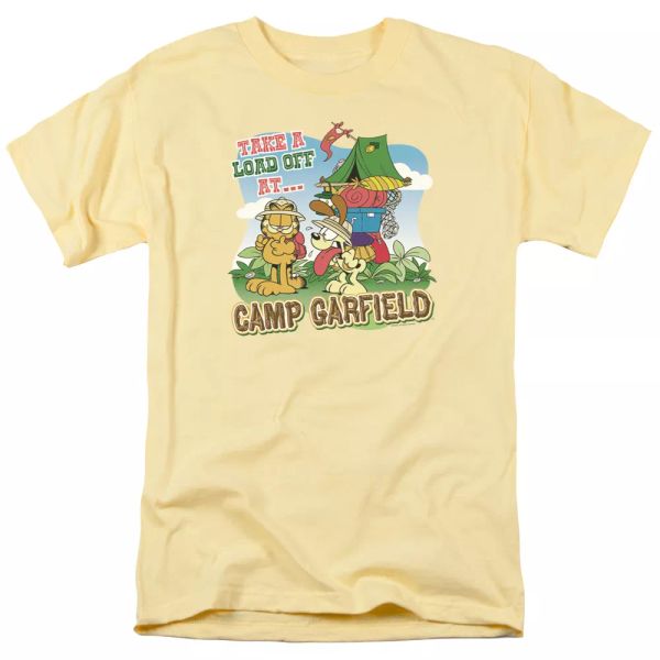 

garfield camp garfield t-shirt sizes s-3x new, White;black