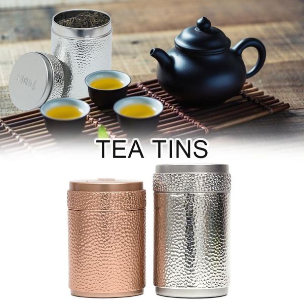 

portable travel tea airtight small proof container stash jar metal aluminum sealed gold silver storage bottles & jars