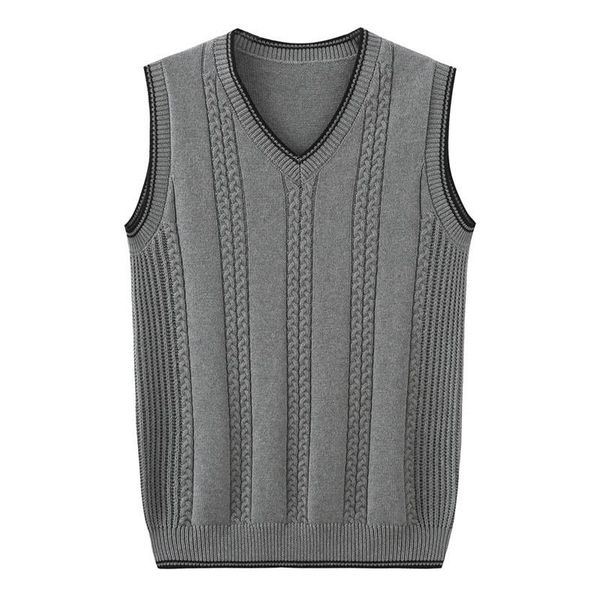 

men's sweaters arrival vest men twist pattern sleeveless thickened youth v-neck pullovers spring autumn computer knitted sweater size, White;black