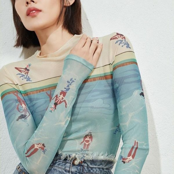 

women t-shirt summer tees full o-neck y2k korean ladylike indie folk skinny aesthetic clothes small fresh women's, White