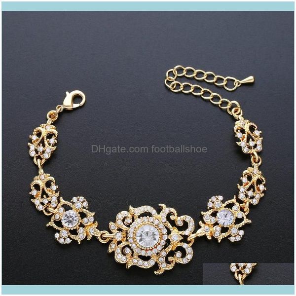 

link, chain bracelets jewelrydesigners exquisite bridal jewelry austrian crystal women bracelet bra50 drop delivery 2021 kgvn0, Black