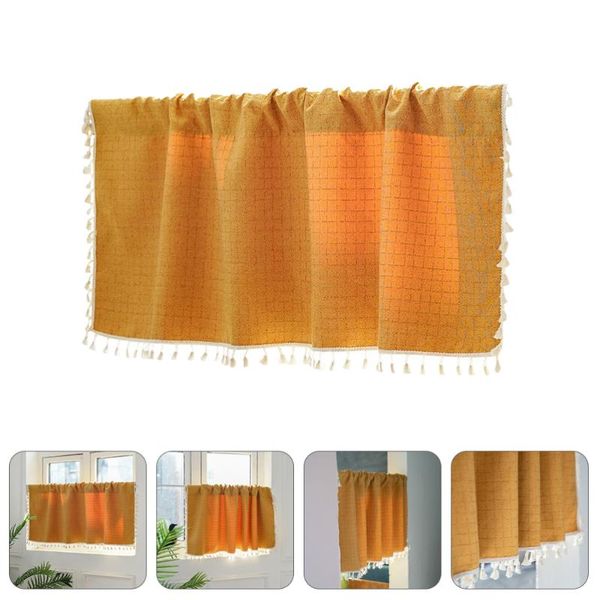 

shower curtains blackout curtain tassel plaid half decorative for home