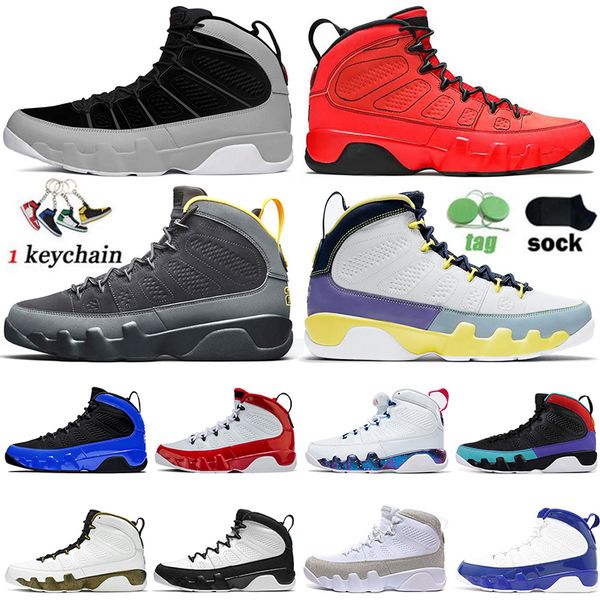 

2022 mens 9s basketball shoes jumpman 9 particle grey change the world university gold reflective racer blue multi color gym red designer tr