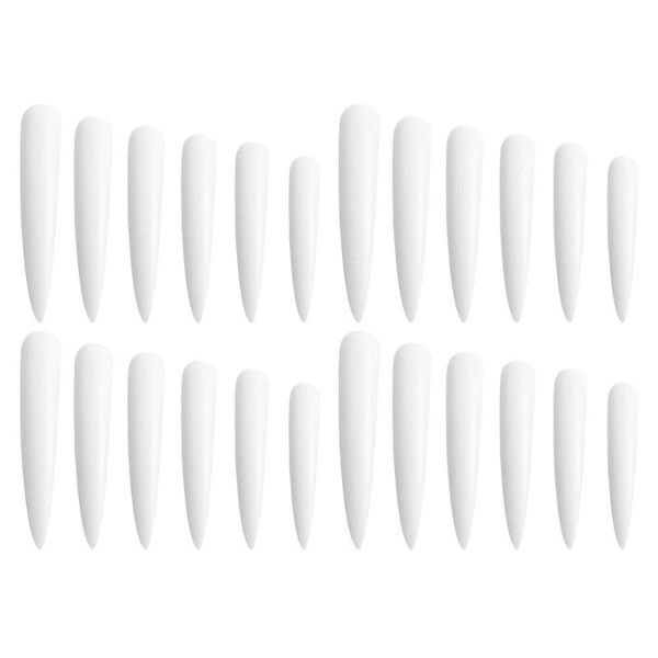 

180pcs professional fake nails lengthened nail art tips sharp false, Red;gold