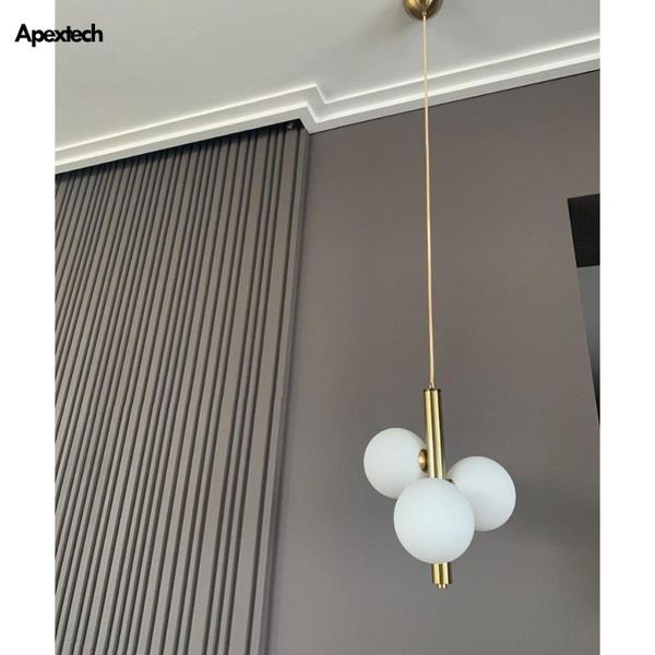 

glass balls led chandelier droplight modern nordic style ceiling hanging lamp dining room bedroom bedside pendant chandeliers