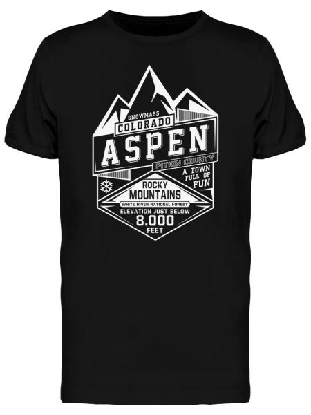 

aspen mountains men's tee -image by shutterstock, White;black