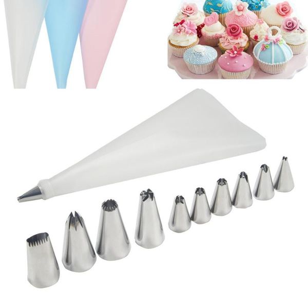 

baking & pastry tools 10pc head mounted flower kit eva converter pacifier tool supplies homdox nozzles icing piping cream bag